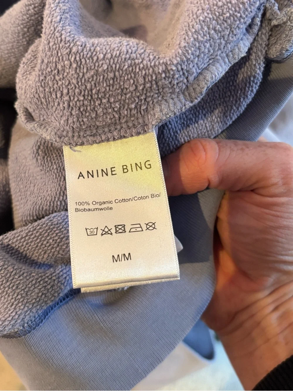 Anine Bing Heather Lavender Terry Sweatshirt - Picture 3 of 6